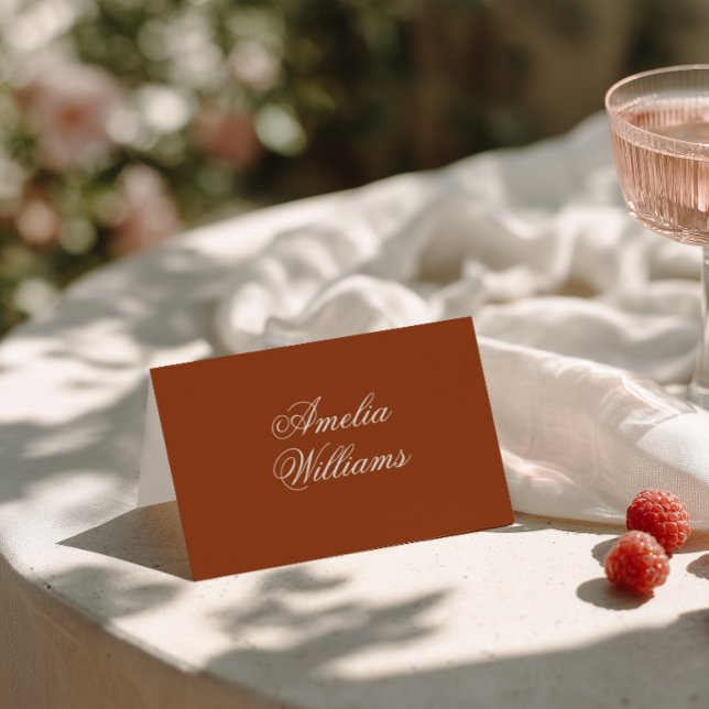 Terracotta Burnt Orange Cream Boho Chic Wedding Table Number (Creator Uploaded)