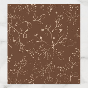 Terracotta Burnt Orange Floral Wedding Envelope Liner