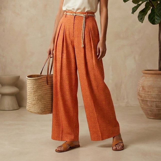 Terracotta Burnt Orange Geometric Mandala Boho Fabric (Creator Uploaded)