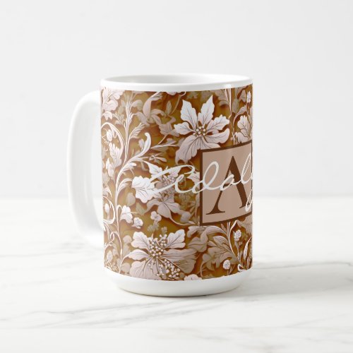 Terracotta Burnt Orange Modern botanical Boho Coffee Mug