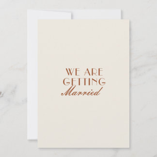 Terracotta Burnt Orange Old Money Fancy Wedding Invitation