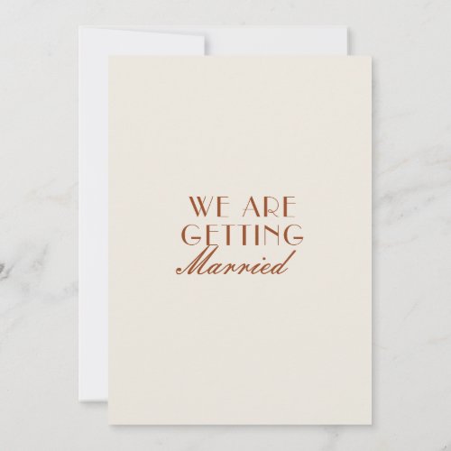 Terracotta Burnt Orange Old Money Fancy Wedding Invitation