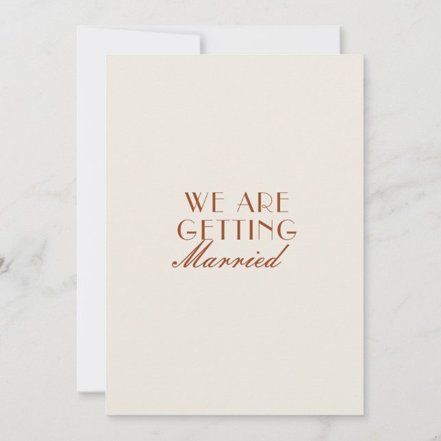 Terracotta Burnt Orange Old Money Fancy Wedding Invitation (Back)