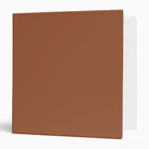 Terracotta Burnt Orange Solid Color 3 Ring Binder