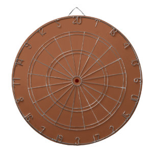 Terracotta Burnt Orange Solid Color Dart Board