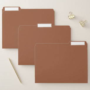 Terracotta Burnt Orange Solid Color File Folder