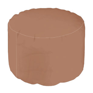 Terracotta Burnt Orange Solid Color Pouf