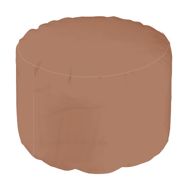 Terracotta Burnt Orange Solid Color  Pouf (Angled Back)