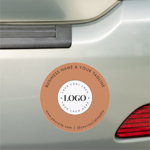 Terracotta Business Company Custom Logo  Text Car Magnet
