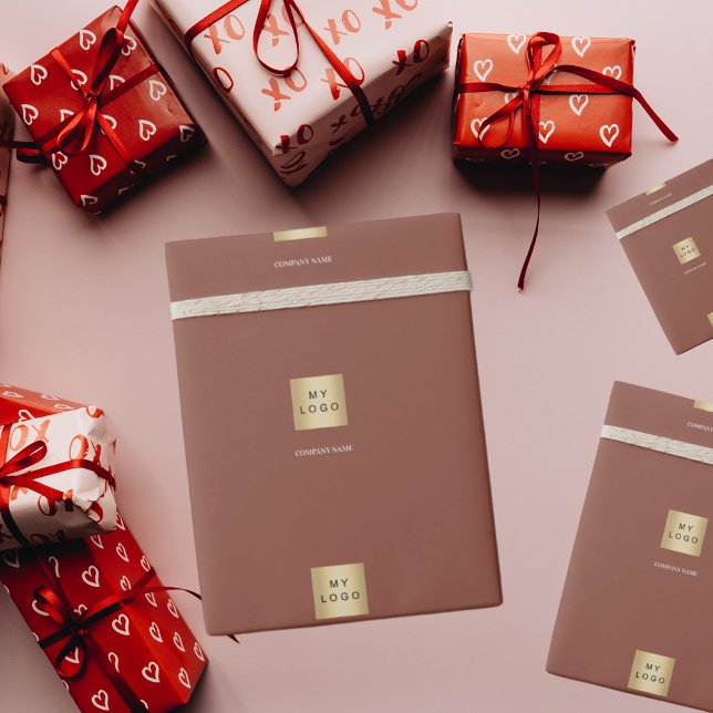 Terracotta business corporate logo wrapping paper (Creator Uploaded)