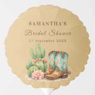 Terracotta Cactus Arizona Cowgirl Bridal Shower Balloon