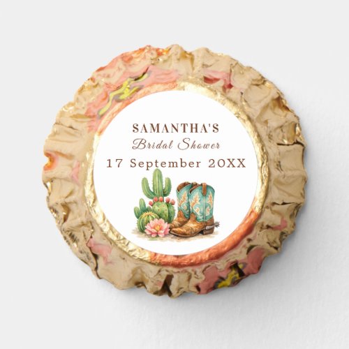 Terracotta Cactus Arizona Cowgirl Bridal Shower Reese's Peanut Butter Cups