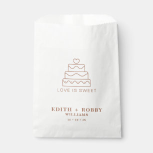 Terracotta Cake Pictogram Love Is Sweet Favor Bag