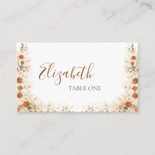 Terracotta Calla Lily Wedding Boho Watercolor Place Card