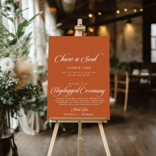 Terracotta Calligraphy Seat Unplugged Ceremony Foam Board