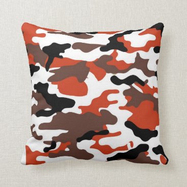 Terracotta Camo Throw Pillow Terracotta Camo Throw Pillow