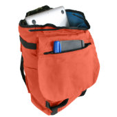 Terracotta Canvas Rucksack with Blue Liner (Open)