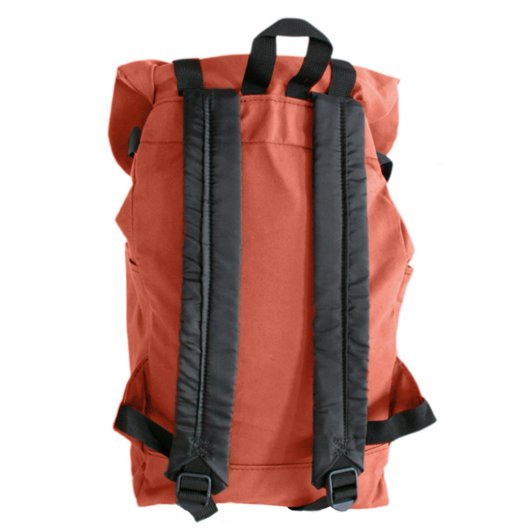 Terracotta Canvas Rucksack with Blue Liner (Back)