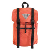 Terracotta Canvas Rucksack with Blue Liner (Front)