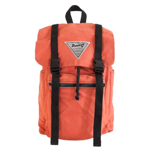 Terracotta Canvas Rucksack with Blue Liner (Front)