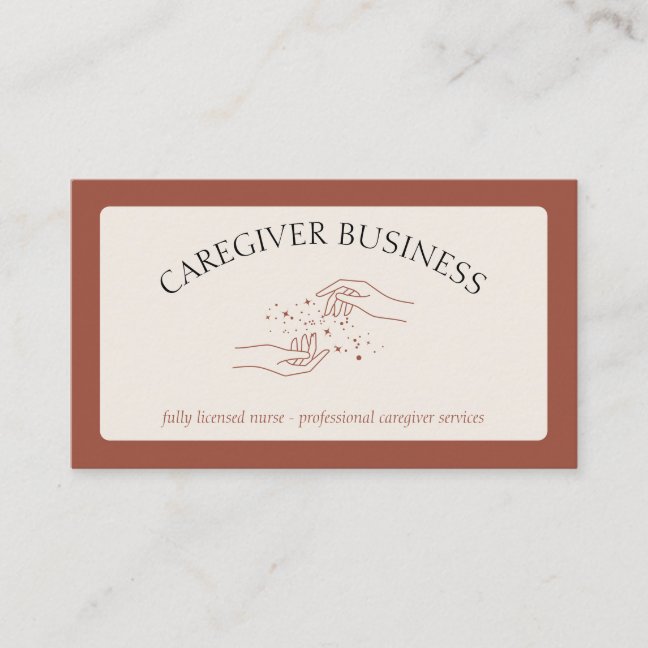 Terracotta Caregiving Special Outpatient Nurse Business Card