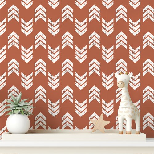 Terracotta Chevron Arrow Wallpaper