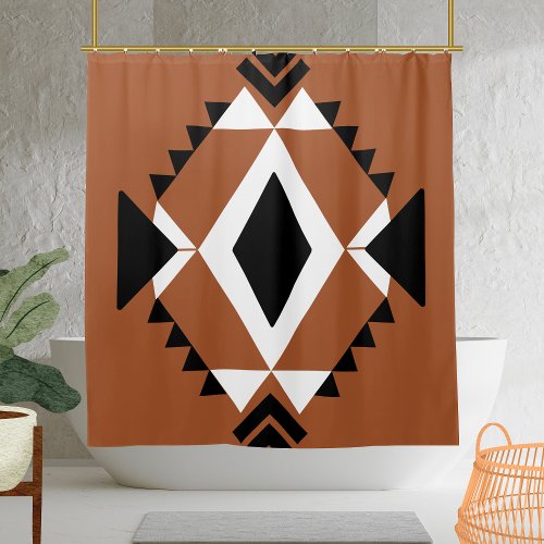 Terracotta_Chic Boho shower curtain