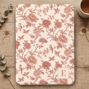 Terracotta Chinoiserie Floral Pattern Kindle Cover