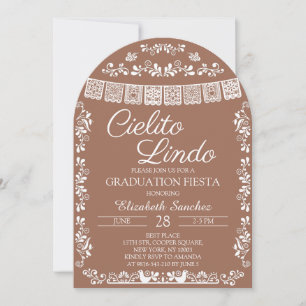Terracotta Cielito Lindo Graduation Fiesta Arch Invitation