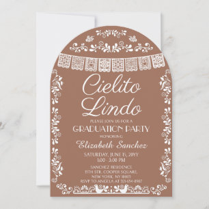 Terracotta Cielito Lindo Graduation Party Arch Invitation