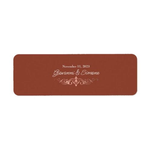 Terracotta Cigar Band Faux Rose Gold Labels