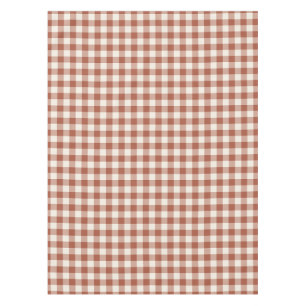 Terracotta Classic Checkered Gingham Tablecloth