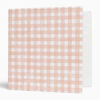 Terracotta Classic Gingham 3 Ring Binder