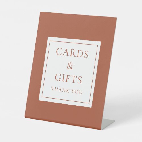 Terracotta Classic Modern Cards And Gifts Pedestal Sign