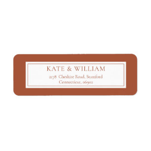 Terracotta Classic Modern Return Address Label