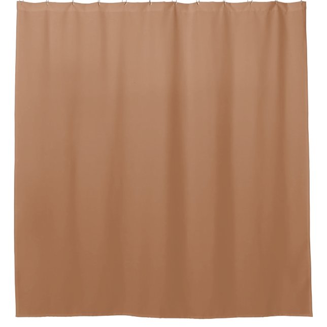 Terracotta Clay Brown Solid Color - Colour - Hue Shower Curtain (Front)