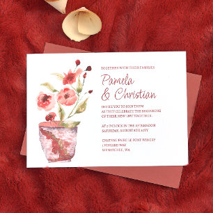 Terracotta Clay Pot Wedding Invitation
