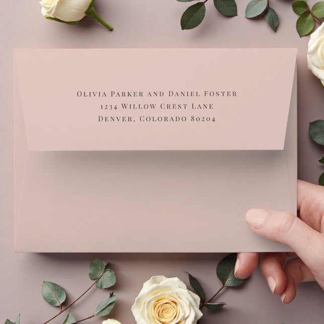 Terracotta Clay Return Address Wedding Envelope (Creator Uploaded)