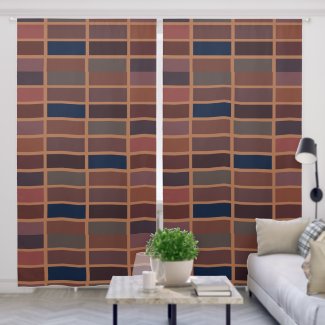 Terracotta Colorful Stripes Modern Elegant