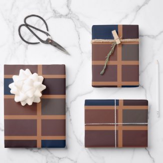 Terracotta Colorful Stripes Rust Modern Minimalist