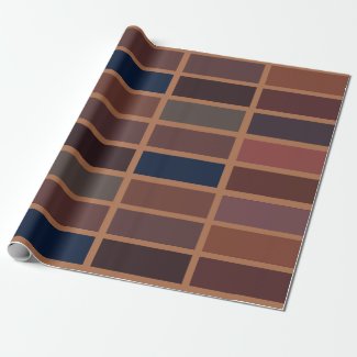Terracotta Colorful Stripes Rust Striped