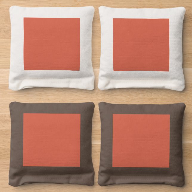 Terracotta  cornhole bags (Wood)