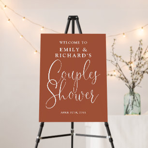 Terracotta Couples Shower Welcome Sign