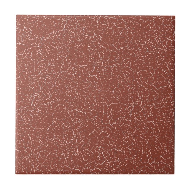 Terracotta Crackle Glaze Solid Colour Ceramic Tile (Front)