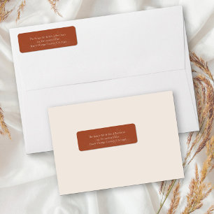 Terracotta Cream Botanical Return Address Label