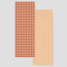 Terracotta Cream Gingham Abstract Antique Retro