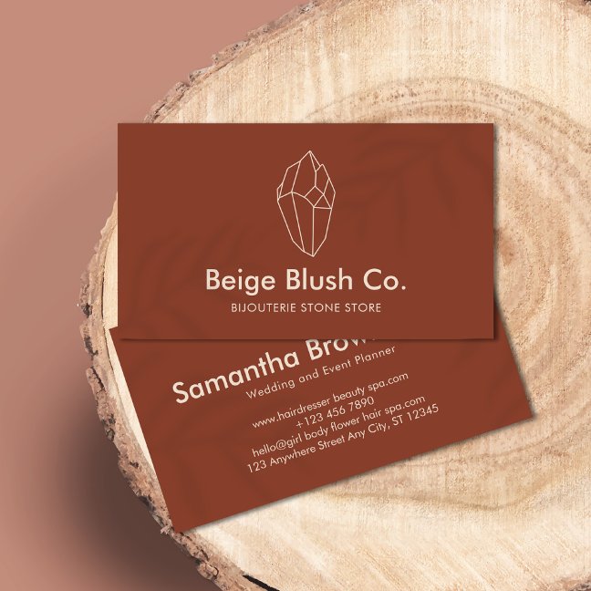 Terracotta Crystal Gem Business Card
