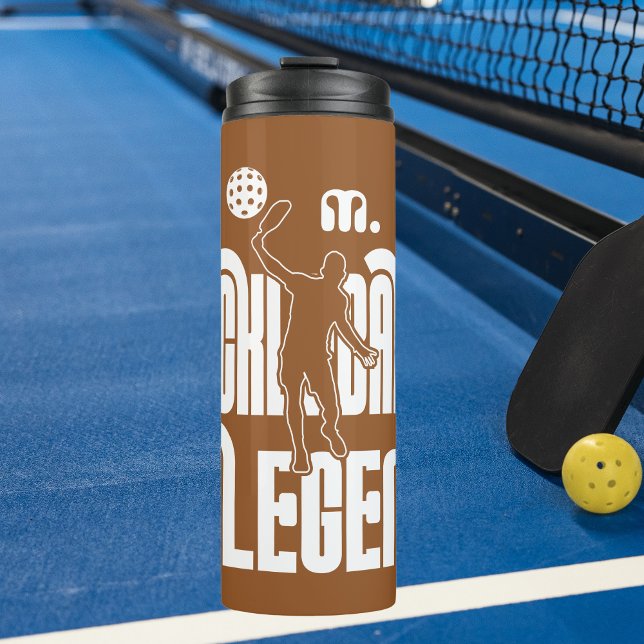 Terracotta Custom Monogram Pickleball Legend Thermal Tumbler (Creator Uploaded)