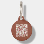 Terracotta Custom QR Code | Scan Pet ID Tag<br><div class="desc">Customizable terracotta QR code pet ID tag. This pet tag features a scannable QR code that enables anyone with a smartphone to access important information about your pet. You can easily generate a brand new QR code on the design via the "personalize this template " feature. Just add the URL...</div>