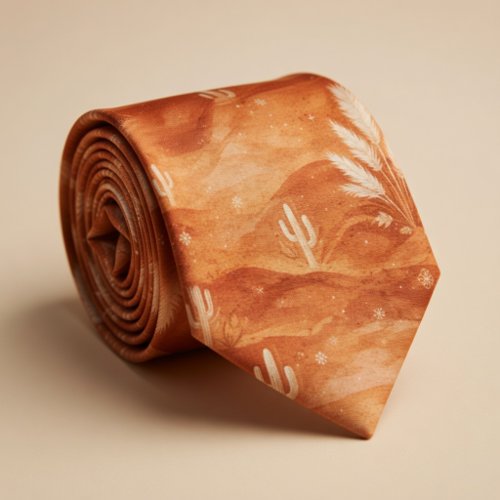 Terracotta Desert Boho Neck Tie